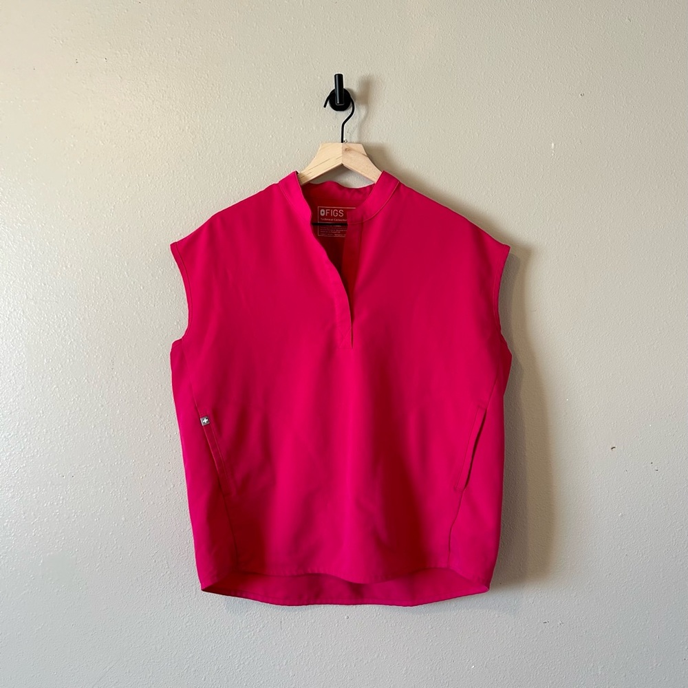 Figs Hot Pink Scrub Top